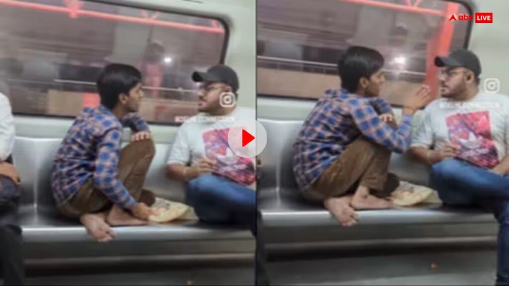 ‘हाथ-नीचे-कर…’,-फिर-महाभारत-का-मैदान-बना-delhi-metro,-दो-युवकों-के-बीच-क्लेश-का-video-हुआ-वायरल